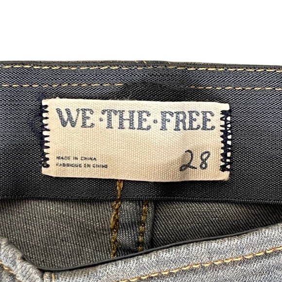 We The Free Pull On Flare Jeans Size 28 Blue Brown Hue Free People - Picture 3 of 7